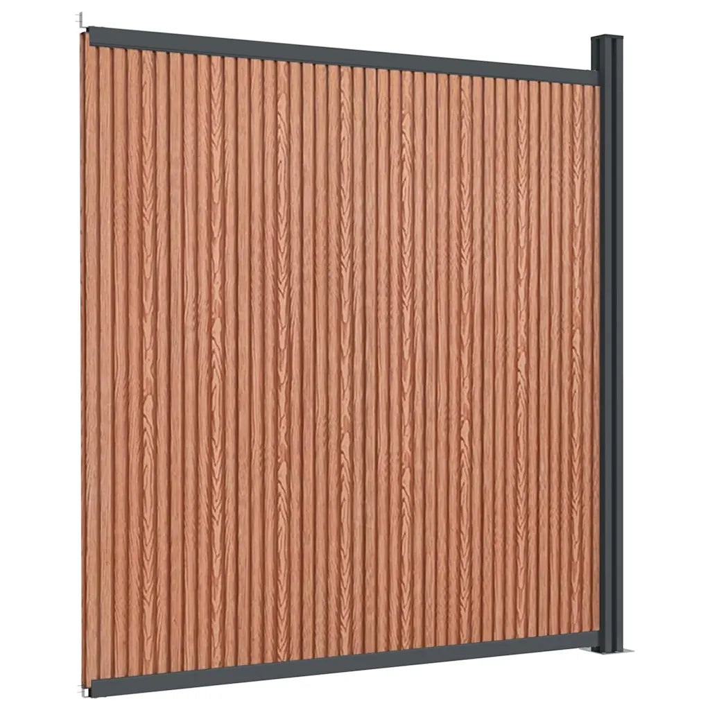 Pannello di recinzione | Recinzione da Giardino Marrone 173x186 cm in WPC