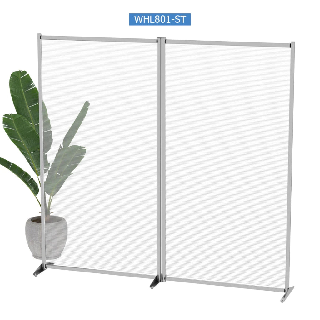 Pannello divisorio doppio in Policarbonato 209 x 190 - Bianco Satinato