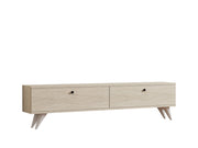 Porta TV in legno "Parlak" - 160 x 25 x 40 cm - Beige