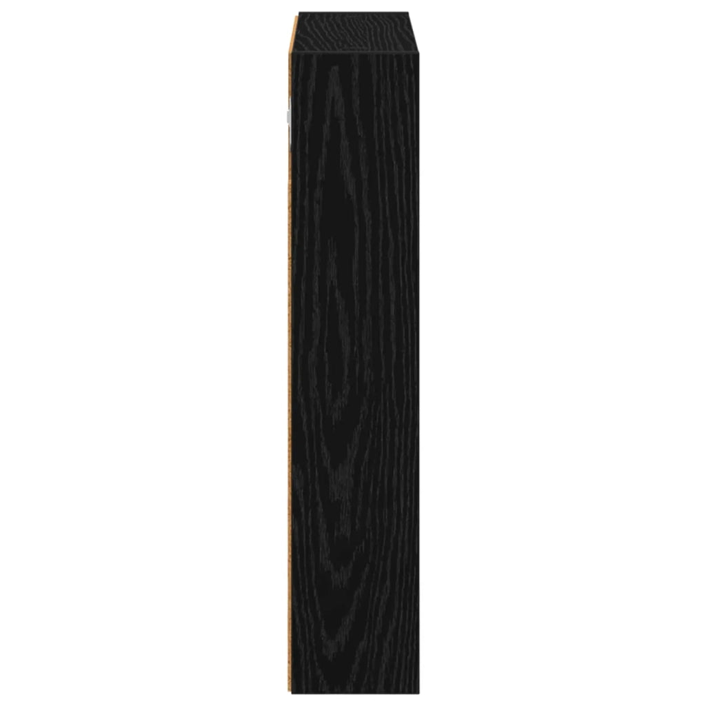 Armadio da bagno a muro Rovere Nero 40 x 10 x 50 cm 889344