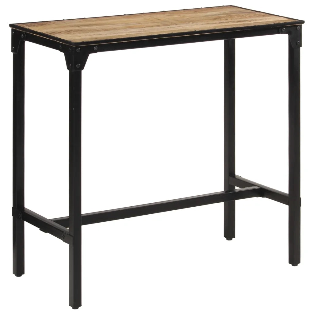Set Bar 5pz Legno Massello Mango Grezzo e Metallo 3216416
