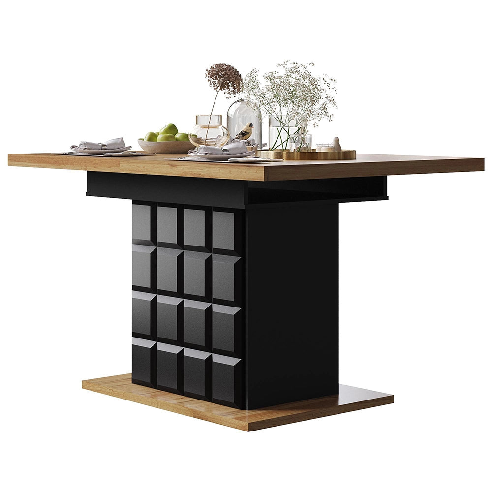 Tavolo estensibile - Xylo - 110-140x80cm motivo quadrettato