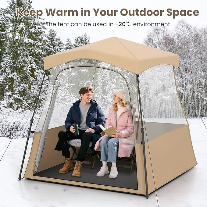 Tenda sportiva, tenda trasparente con visuale libera, telaio robusto e borsa per il trasporto, tenda da campeggio per esterni, tenda a bolla pop-up per guardare gli sport, fare il tifo, campeggiare (180 x 135 x 175 cm)