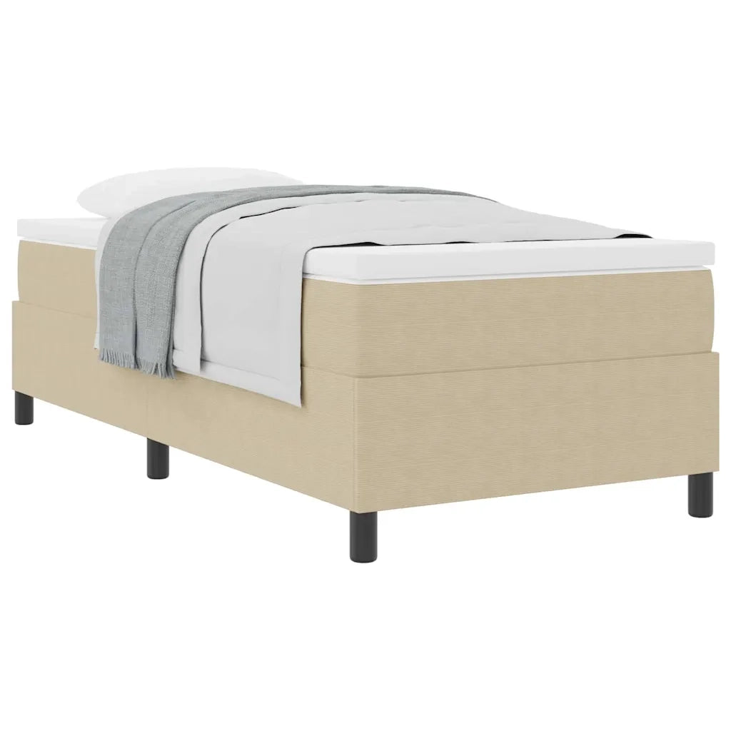 Letto singolo | Letto per adulti | Letto a molle Grigio chiaro e bianco 80 x 200 cm