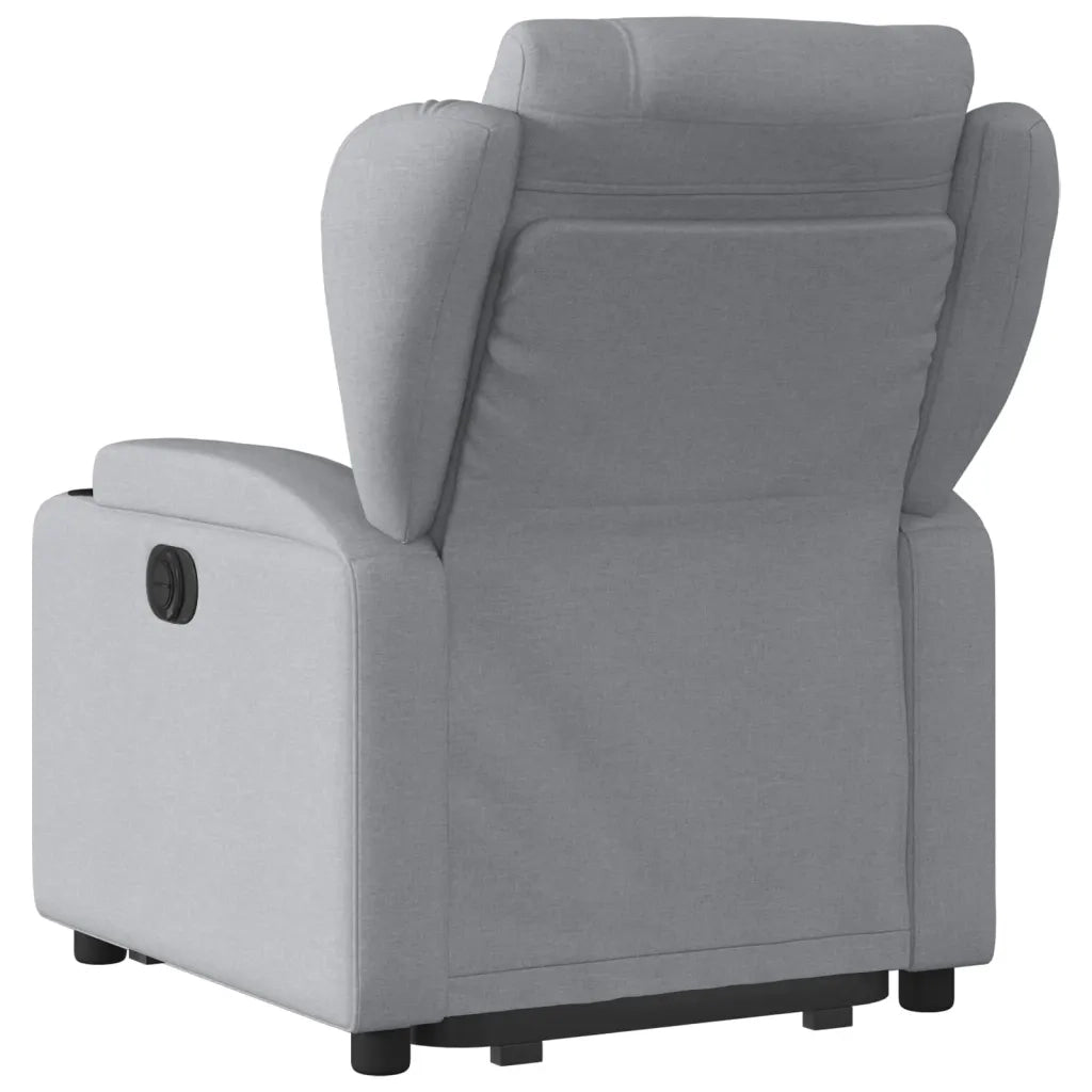Poltrona Reclinante Alzapersona Elettrica Grigio Chiaro Tessuto 3204506