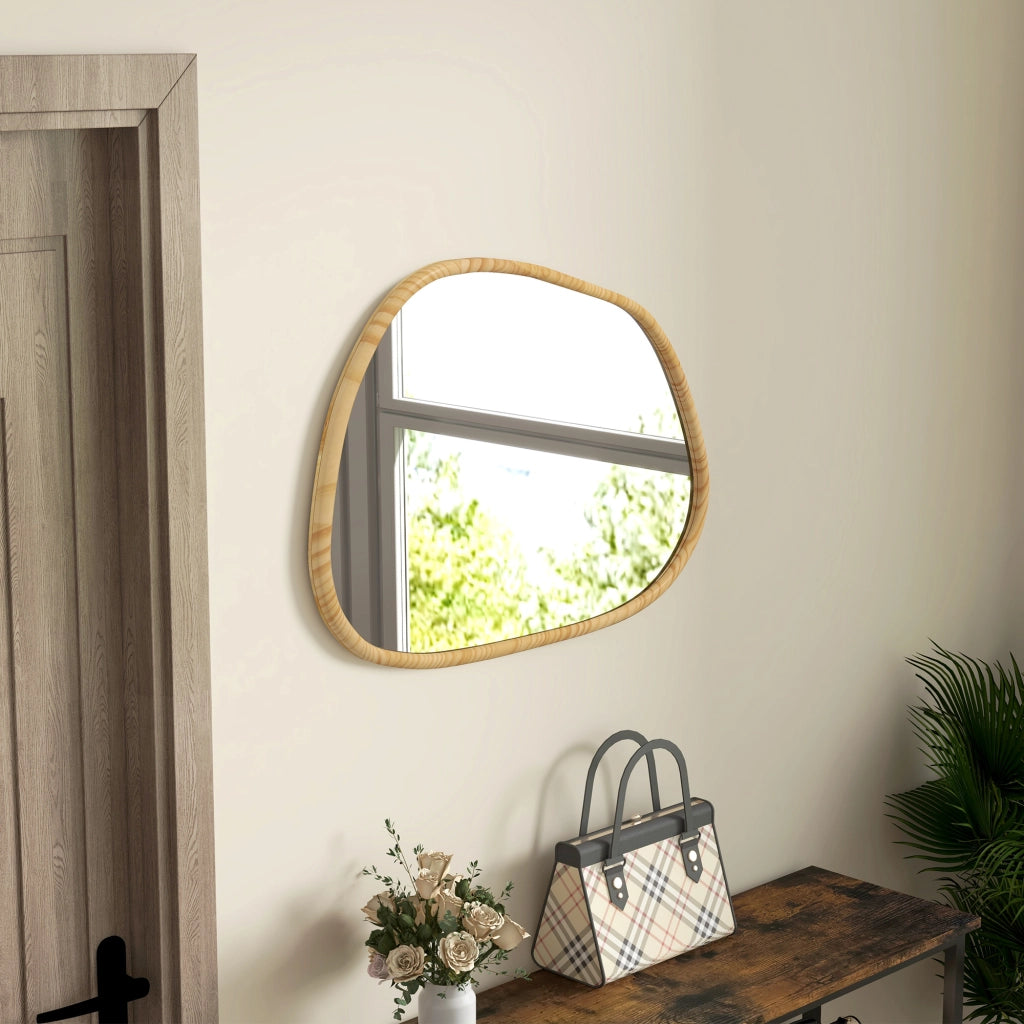Specchio da parete ¨C zephmum ¨C 70x50 cm legno massello naturale