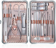 Set di Manicure Professionale - Kit di Pedicure Professionale, Strumenti di Curatela delle Unghie 18 Pezzi