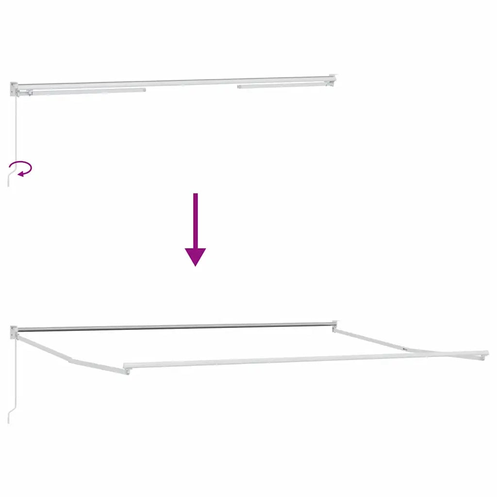 Tenda retrattile manuale Rosso 400 × 300 cm 3330695