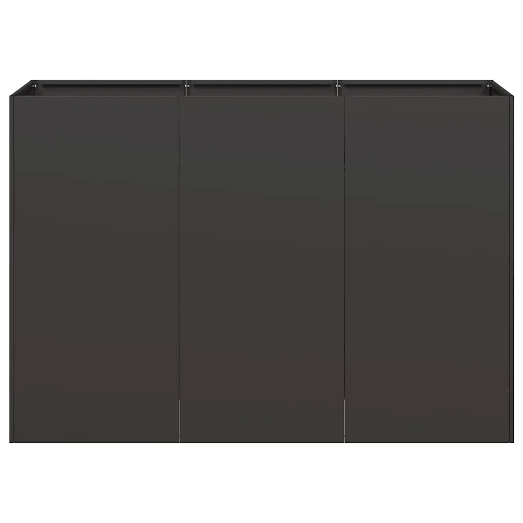 Fioriera Nera 120x40x80 cm in Acciaio Laminato a Freddo 860717