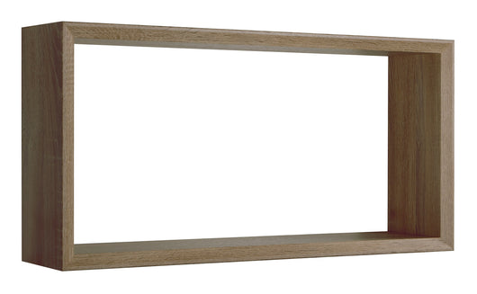 Mensola Cubo da Parete 70x35x15,5 cm in Fibra di Legno Artù Noce Segato