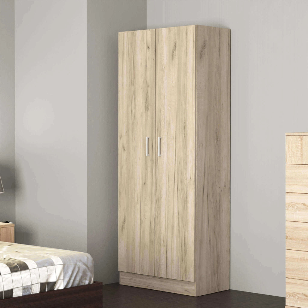 Armadio due ante in Legno Composito cm 77x50x190 - NORM
