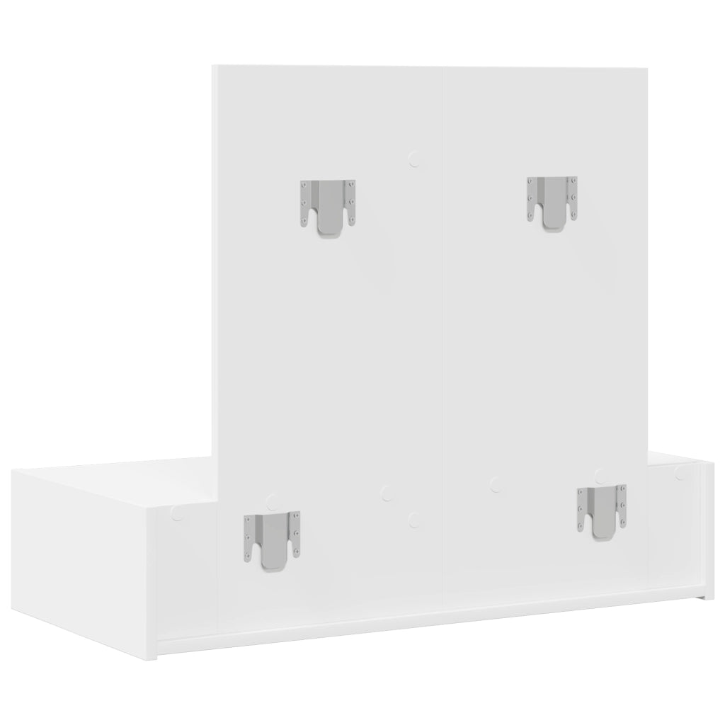 Tavolo trucco a parete Bianco 83x40x70 cm