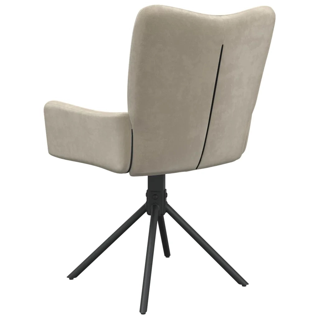 Sedie da Pranzo Girevoli 2 pz Grigio Chiaro in Velluto cod mxl 10126