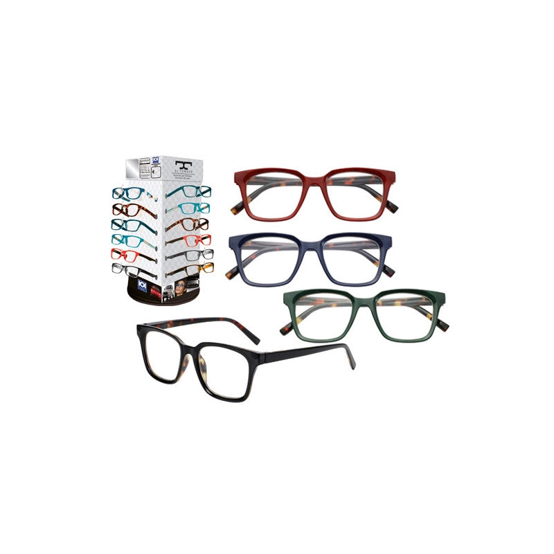 Assortimento 24 occhiali da lettura De Tomaso – Diottria +2.5 – Design unisex – Comfort visivo