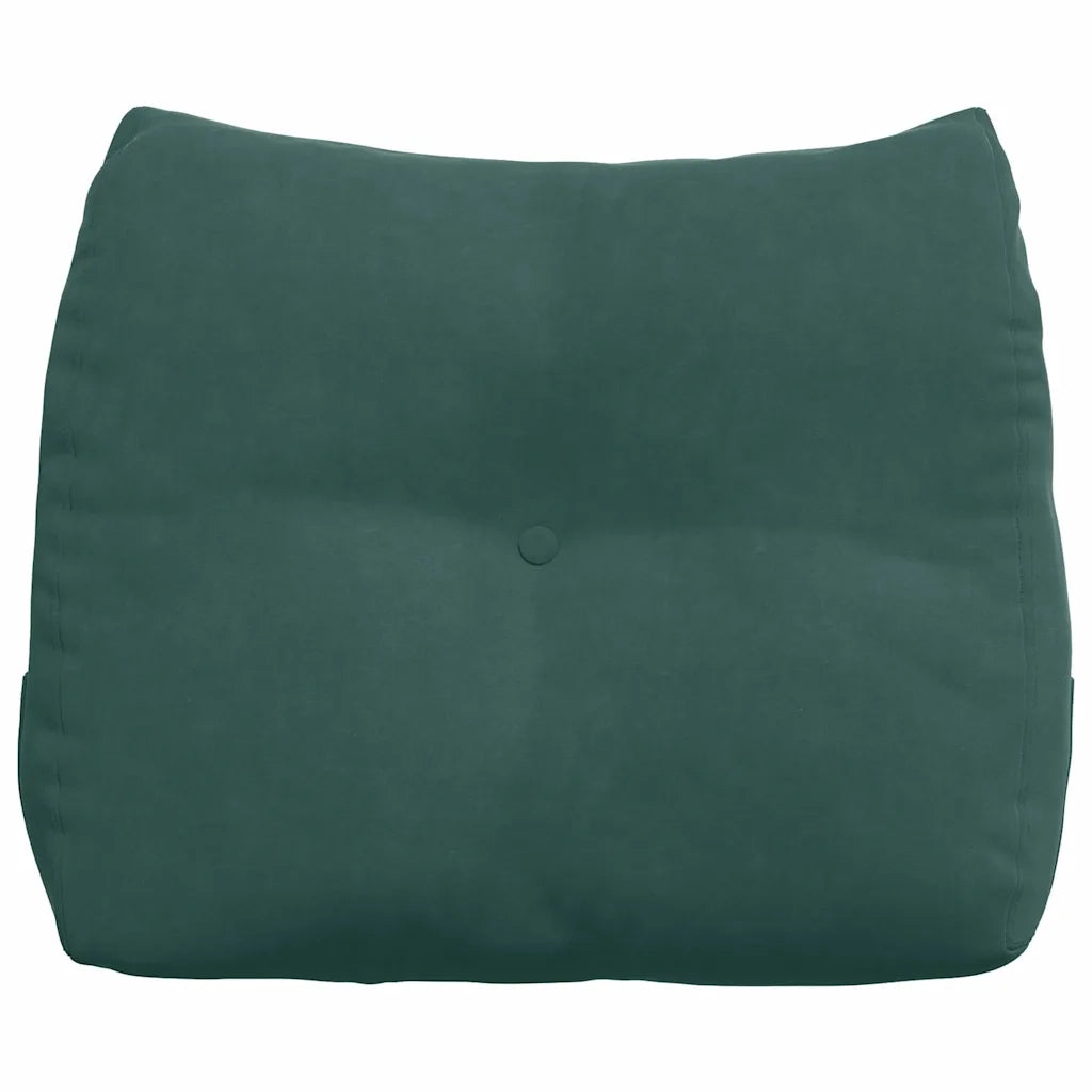Cuscino per Schiena | Cuscino dorsale Verde Scuro 60 x 24 x 50 cm Velluto