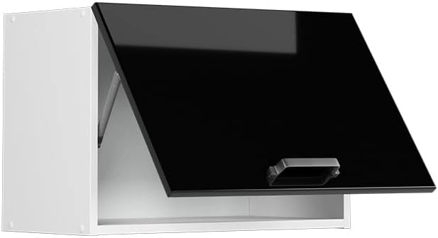 Pensile da cucina R-Line, Nero lucido, 60 cm Piatto, per la libera combinazione all'interno di sistemi cucina modulari