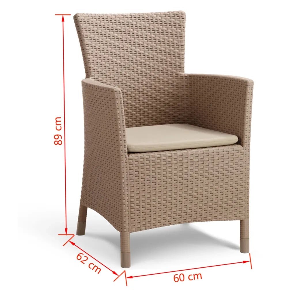 Keter Sedia da Pranzo da Giardino Iowa Cappuccino 215519 3082792