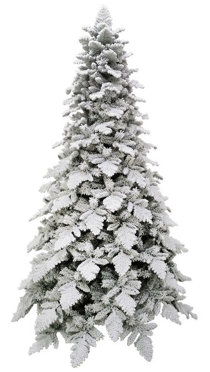 Albero di Natale Artificiale Innevato 180 cm 54 Rami  Rovere del Gargano Verde