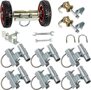 Sistema di porta scorrevole Kit di accessorio per porta scorrevole 18 x 31,5 x 30 cm 14kg Acciaio Maniglia a rotella