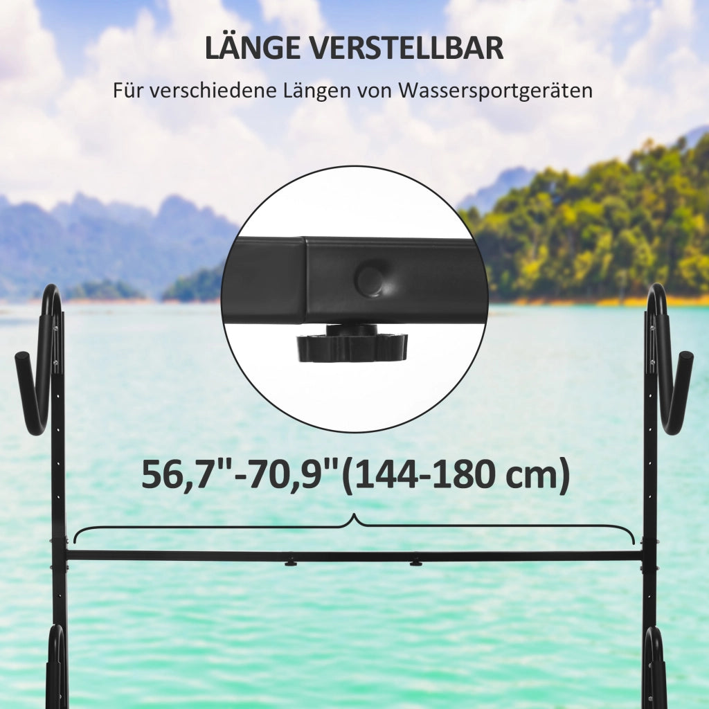 Supporto Parete 2 Kayak SUP Surfboard ¨C Xylo ¨C Metallo Regolabile 144-180cm