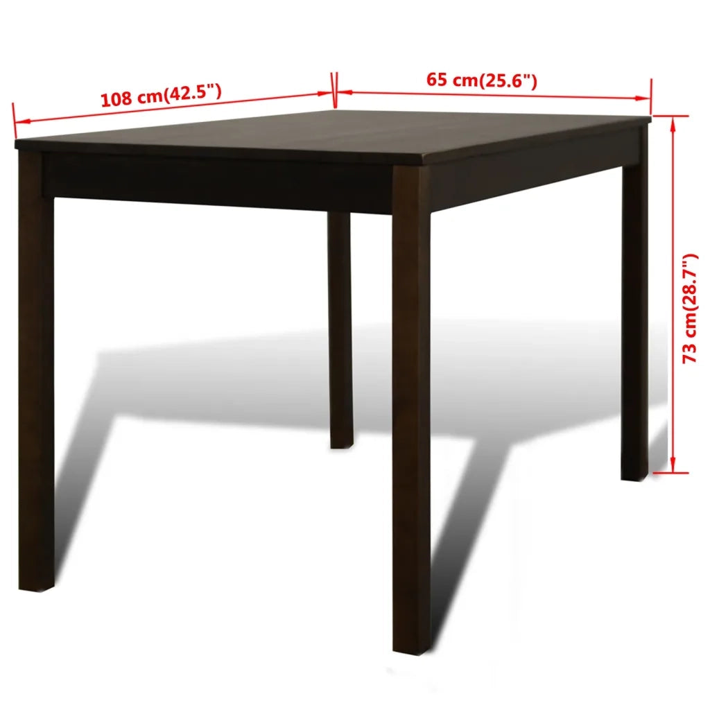 Set Tavolo da Pranzo con 4 Sedie Marrone CFW3749722