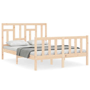 Letto matrimoniale | Letto per adulti | Giroletto senza Materasso 140x200 cm in Legno Massello di Pino