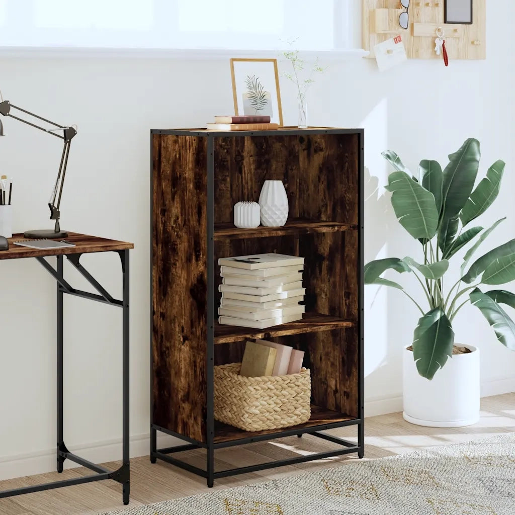 Libreria Rovere Fumo 60x35x107,5 cm in Legno Multistrato