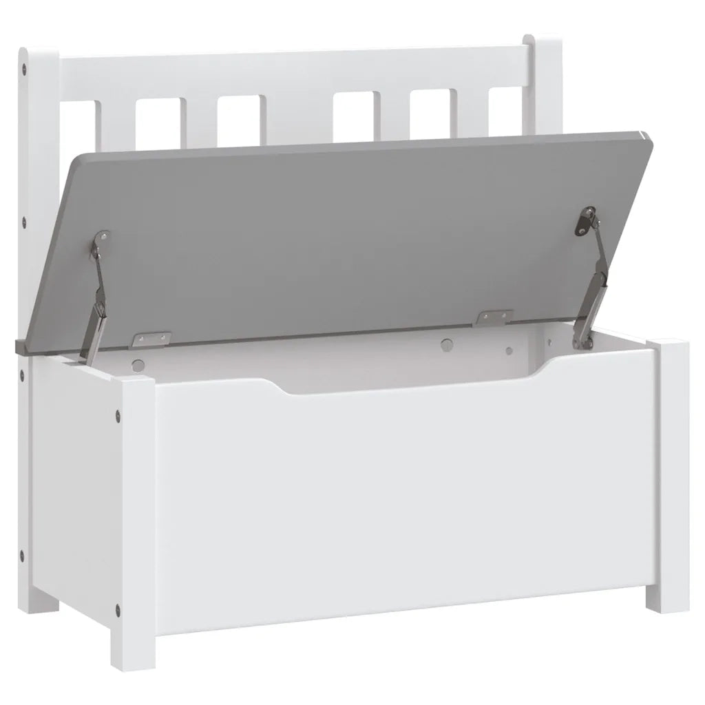 Cassapanca per Bambini Bianca e Grigia 60x30x55 cm in MDF CFW9020994