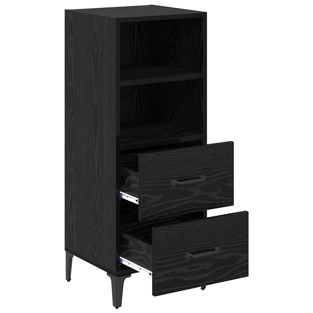 Credenza-Buffet-Armadio da cucina Rovere nero 34 x 34.5 x 90 cm Legno multistrato 299432