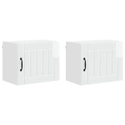 Pensile da cucina | Armadietto a muro LUCCA 2 pz Bianco Lucido 50 x 31 x 40 cm