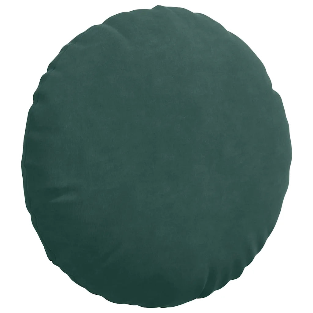 Cuscini per Seduta 2 pcs Verde Scuro Ø 40 x 13 cm Velluto