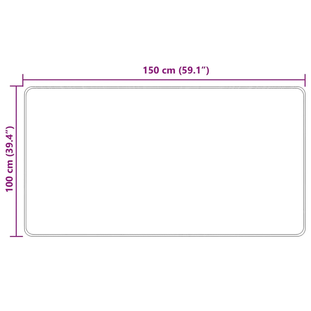 Runner Tappeto MARSA Crema 100 x 150 cm Poliestere e PVC 42023061