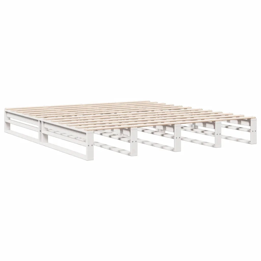 vidaXL Giroletto con Libreria senza Materasso 180x200 cm in Legno Pino