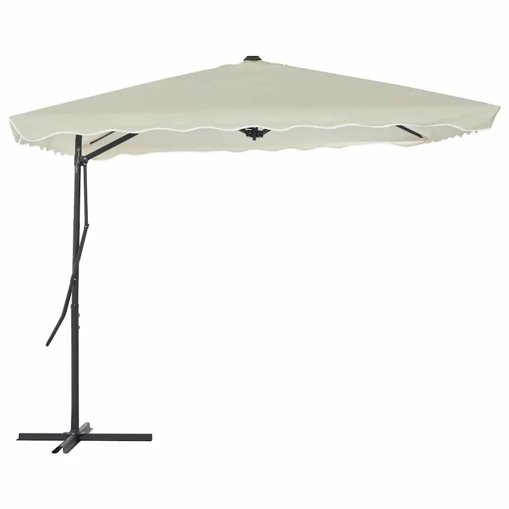 Ombrellone da Esterni con Palo in Acciaio 250x250 cm Sabbia 44882