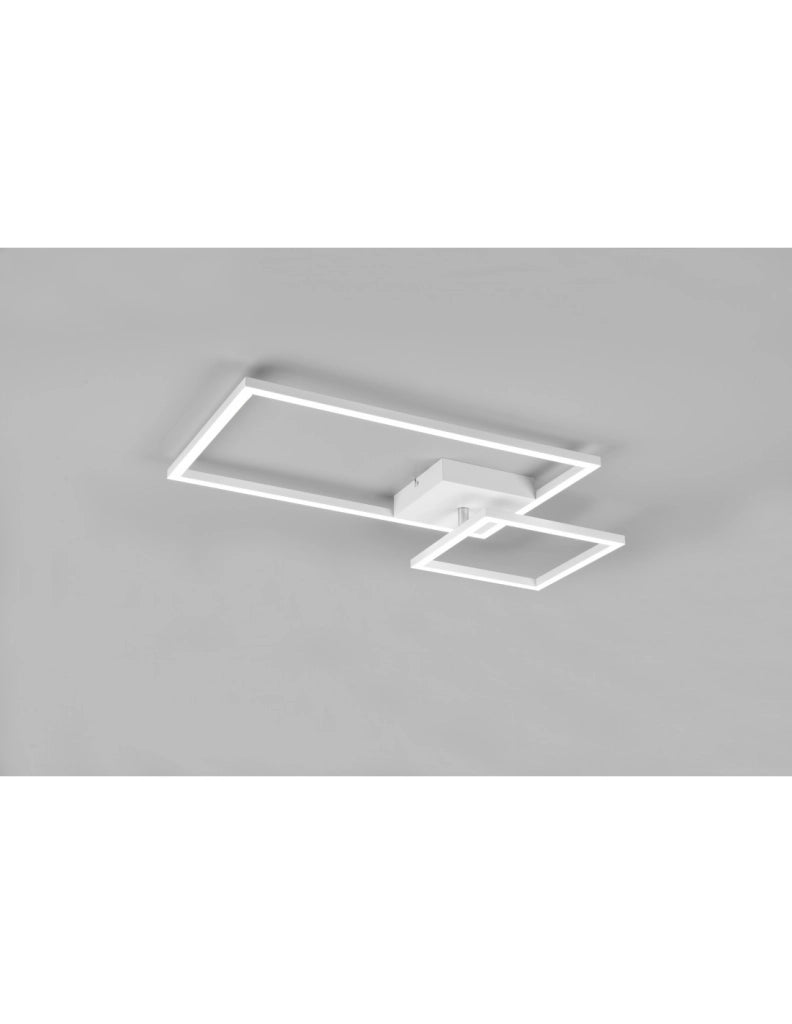 Lampada Da Soffitto Squadrata Orientabile Led Dimmer Padella Bianco Trio Lighting