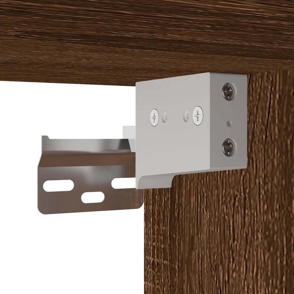 Armadietti a Parete 2 pz Rovere Marrone in Legno Multistrato CFW3094256