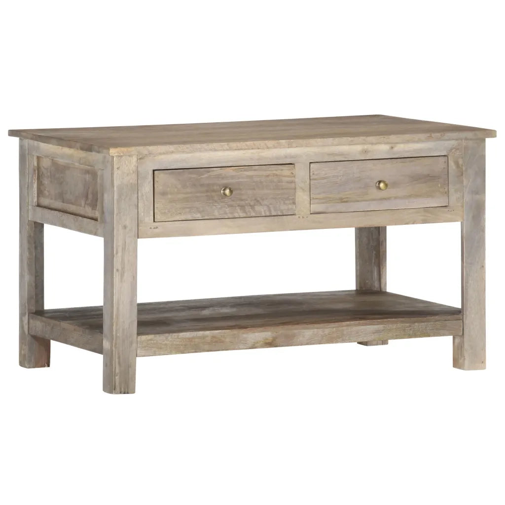 Tavolino da Salotto 82x52x47 cm in Legno Massello di Mango 286383
