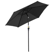 Parasole da giardino inclinabile a manovella ¨C Minimal ¨C ?260x235 cm alluminio nero