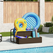 Galleggiante a Bordo Piscina Marrone 110x100x57 cm Polyrattan 4104089