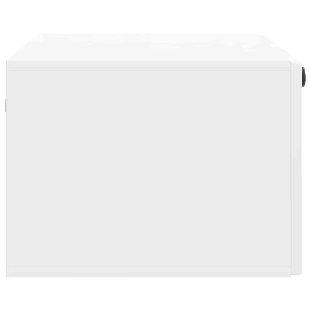 Mobile Porta TV da Muro Bianco Lucido 78,5 x 41 x 30 cm