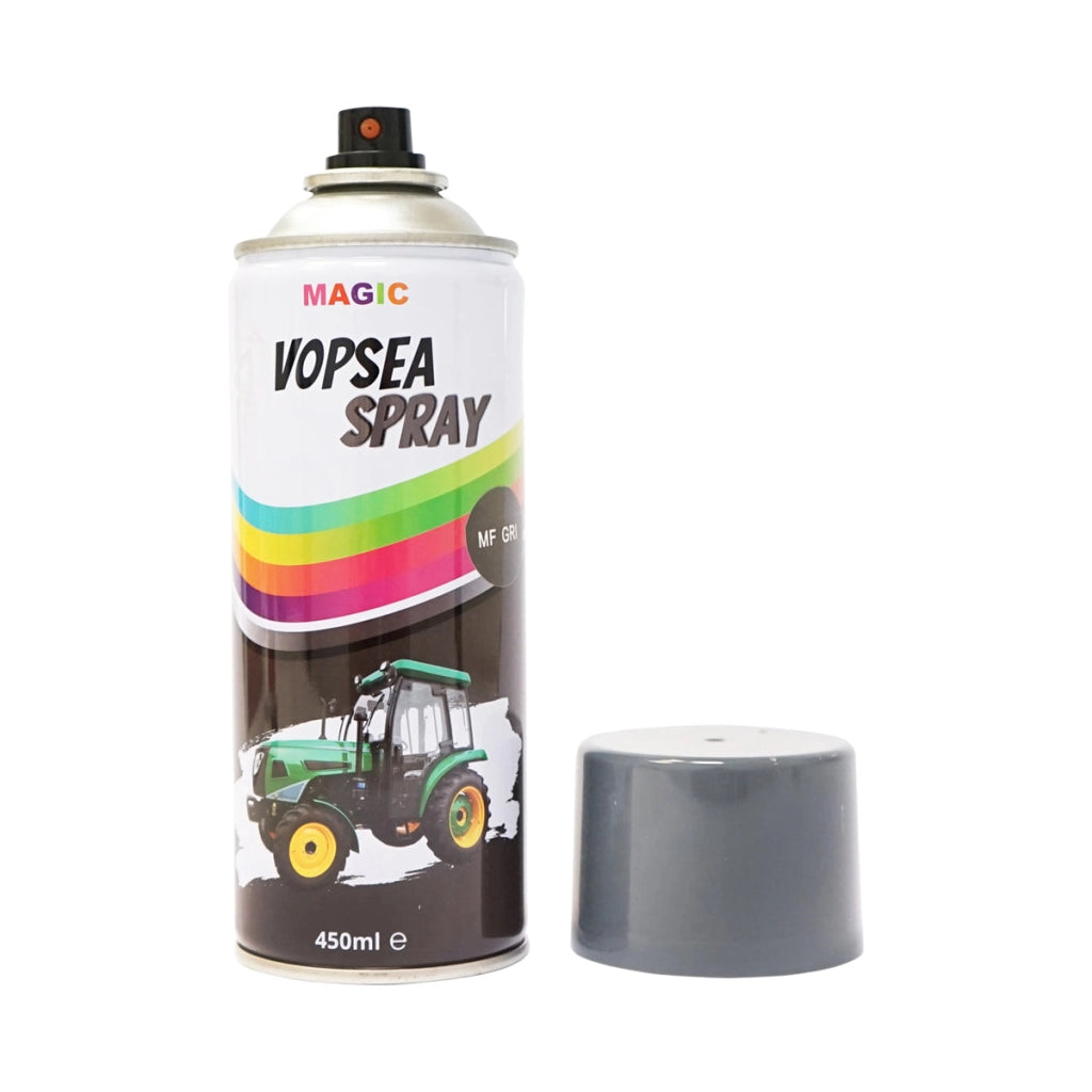 Spray vernice auto grigio tipo Massey Ferguson professionale con asciugatura rapida 450ml MAGIC