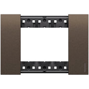 Placca BTicino Living Now 503 3 Moduli Bronze in Zama KA4803KB