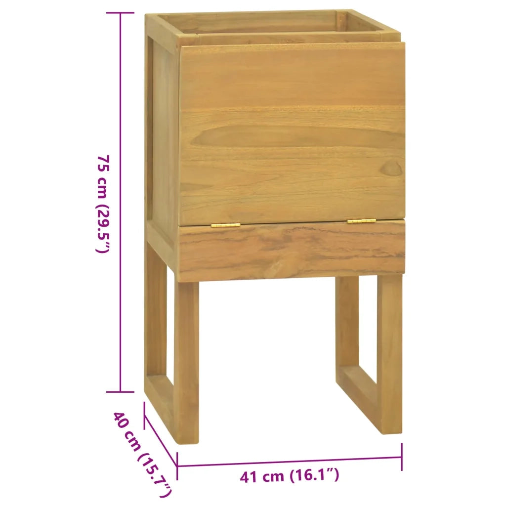 Mobile da Bagno 41x40x75 cm in Legno Massello di Teak 338246