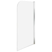 Schermo Doccia Vasca Vetro Temperato Argento con Alluminio 140 x 70 cm Regolabile Minimalista
