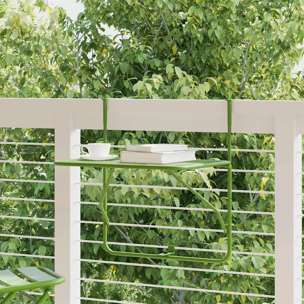 Tavolo da Balcone Verde 60x40 cm in Acciaio cod mxl 47896