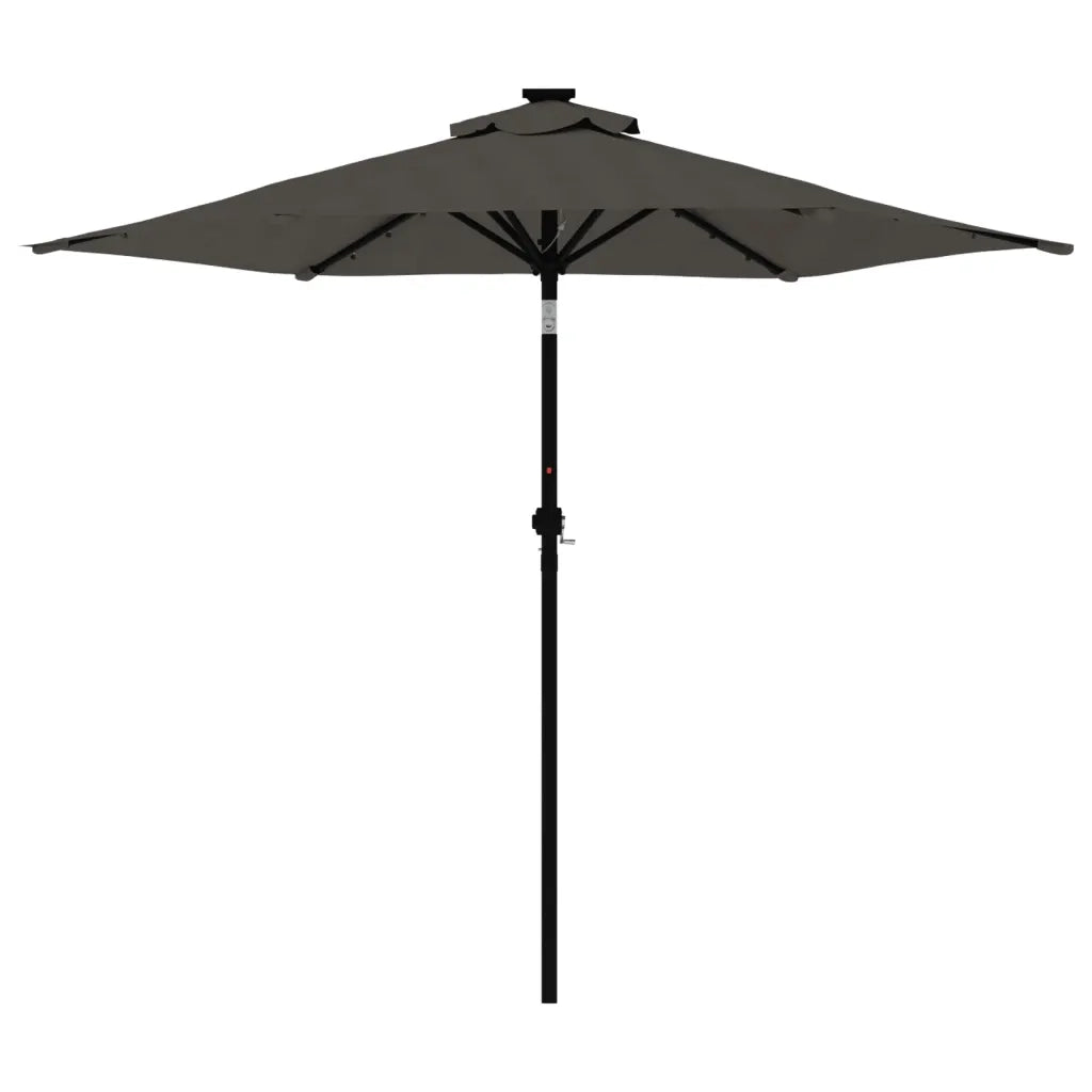 Ombrellone Giardino LED Palo Acciaio Antracite 225x225x212 cm 4005068