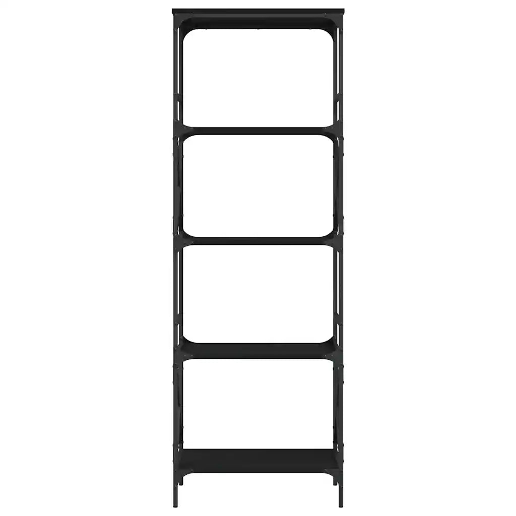 Libreria a 5 Ripiani Nera 59x35x171 cm in Legno Multistrato 837622