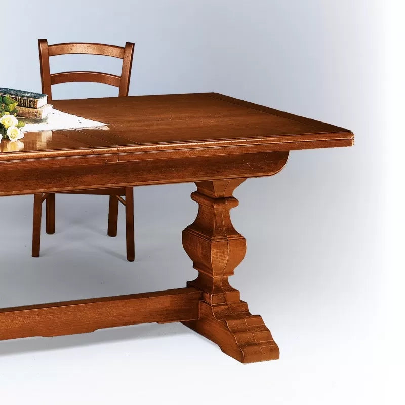 Tavolo arte povera allungabile  riquadrato in legno l.180 p.85 h.78 - Mobili 2G