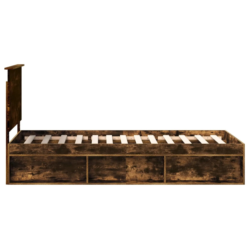 Struttura del letto-Giroletto Rovere fum¨¦ 90 x 200 cm Pino massello 577164