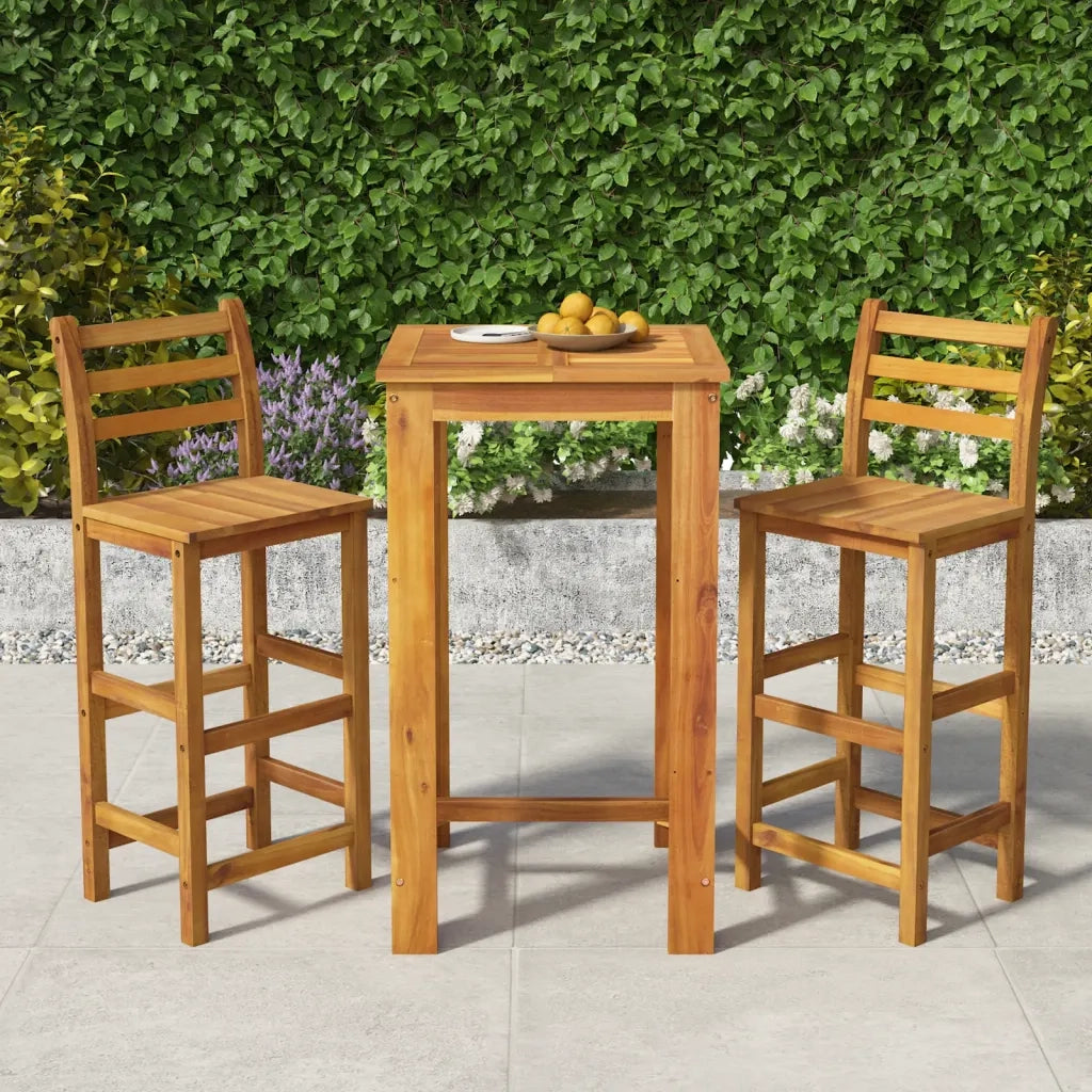 Set da Bar da Giardino 3 pz in Legno Massello di Acacia 3154390